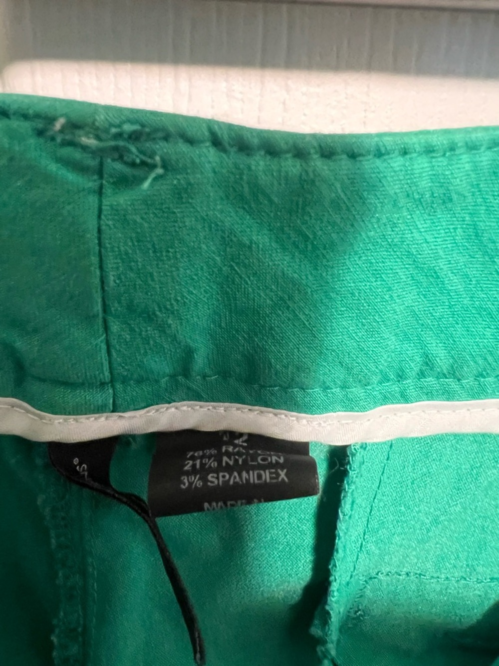 New Directions Bright Green Women's Straight Leg Pants - Picture 2 of 2